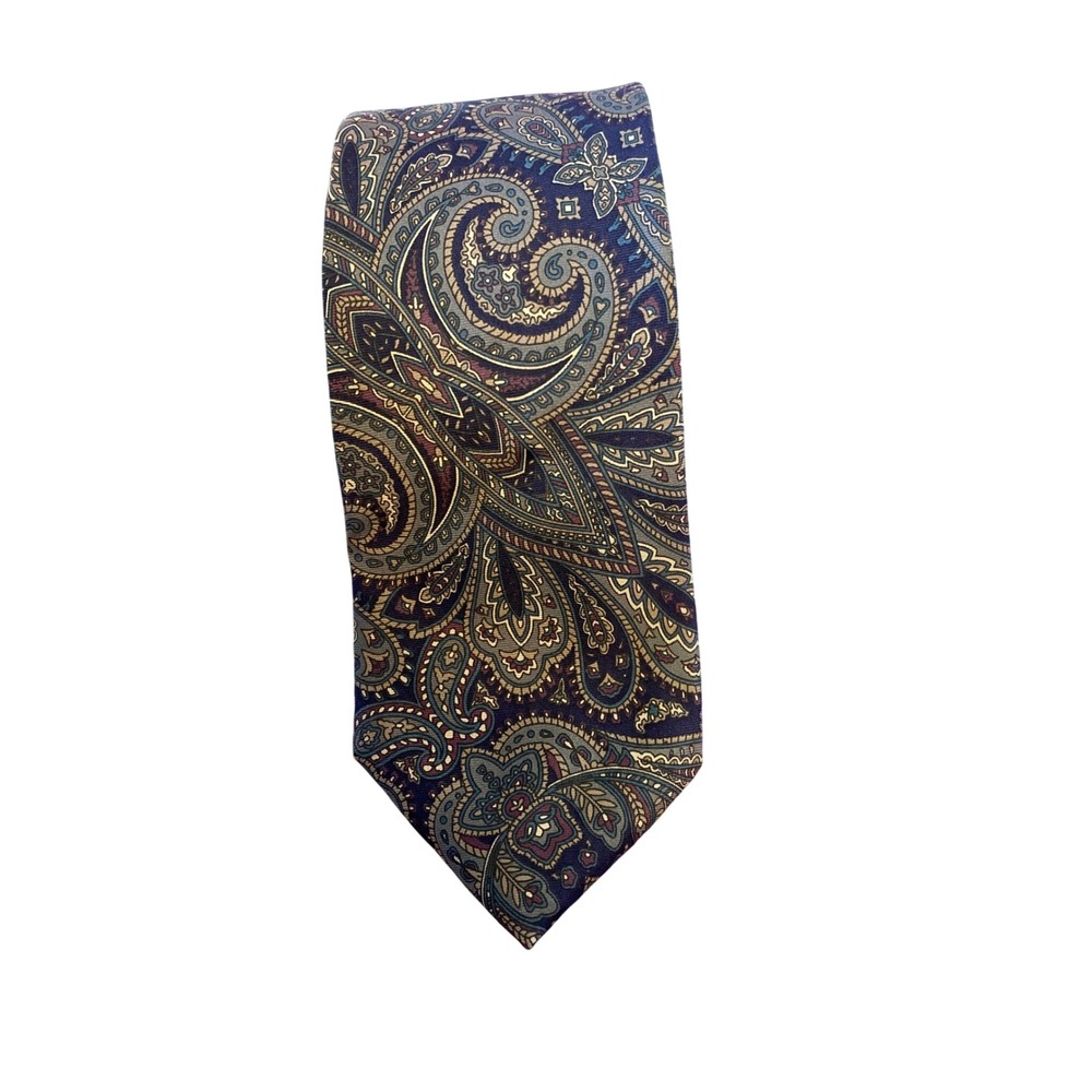 Christian Dior‎ Monsieur Paisley 100% Silk Necktie Made in USA